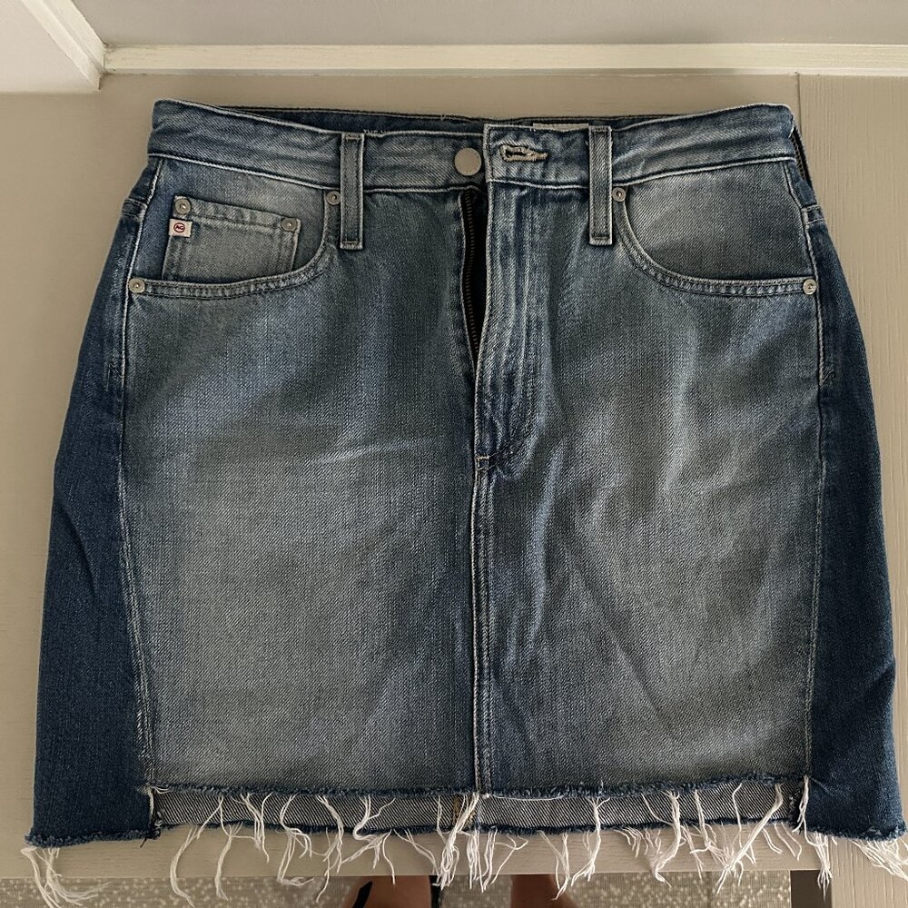 Ag Adriano Goldschmied Skirts | Ag Jeans Vera Two Tone Blue Mini Skirt Size 30R
